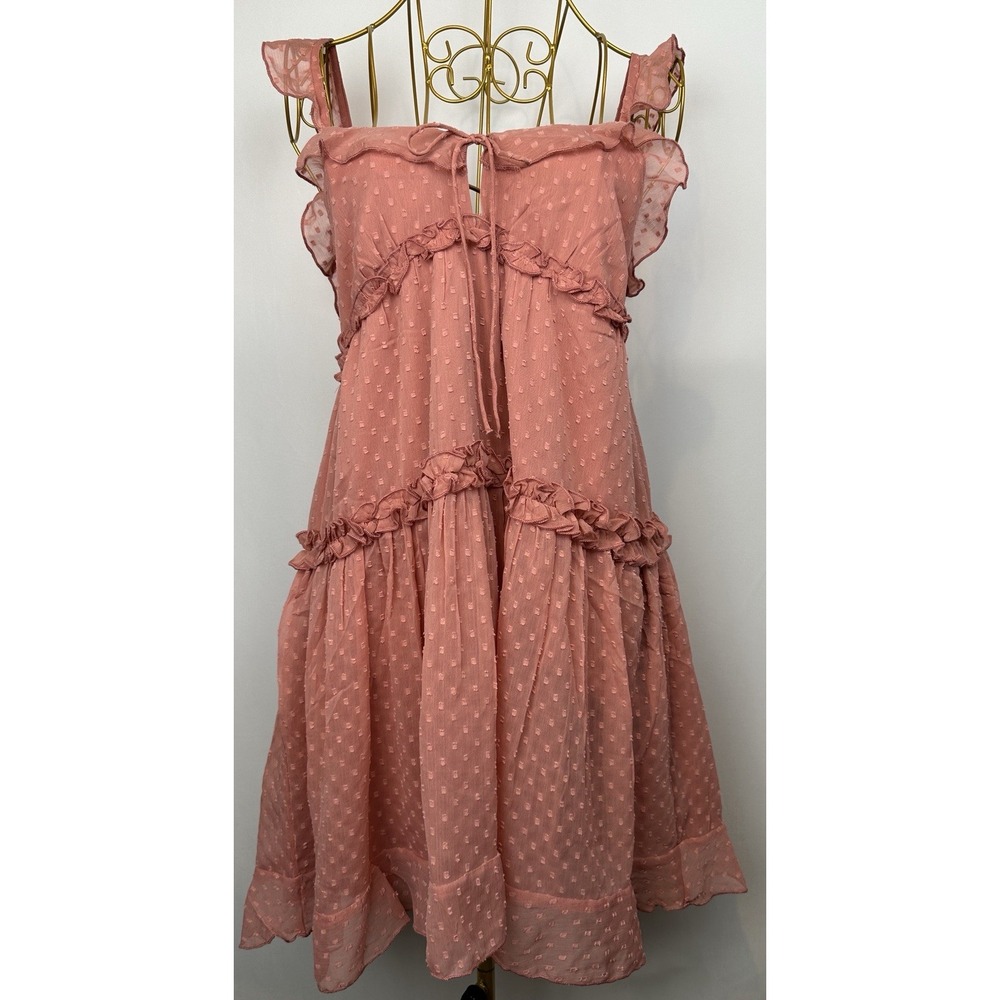 Patrons Of Peace Dress Women's Med‎ Mulberry Pink Sleeveless Lined New W/Tag